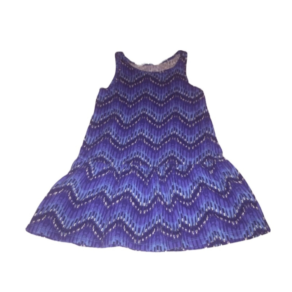 H&M Blue Printed Dress, 2-4Y